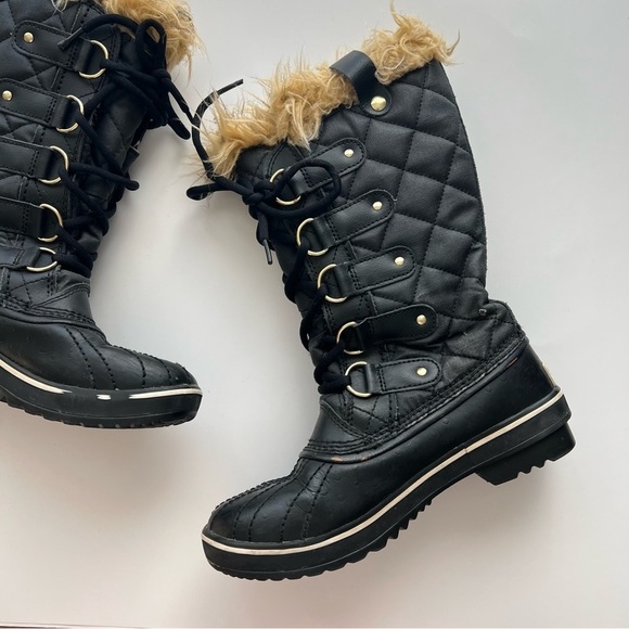 SOREL TOFINO BLACK TALL SNOW COMMUTER BOOTS SIZE 5 - Picture 5 of 16